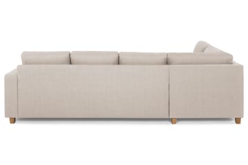 Crazy 4-sits Vänstervänd L-formad Schäslongsoffa i Tyg - Beige - Möbler - Soffa - Divansoffor & schäslongsoffa