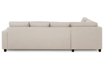 Crazy 4-sits Vänstervänd L-formad Schäslongsoffa i Tyg - Beige - Möbler - Soffa - Divansoffor & schäslongsoffa