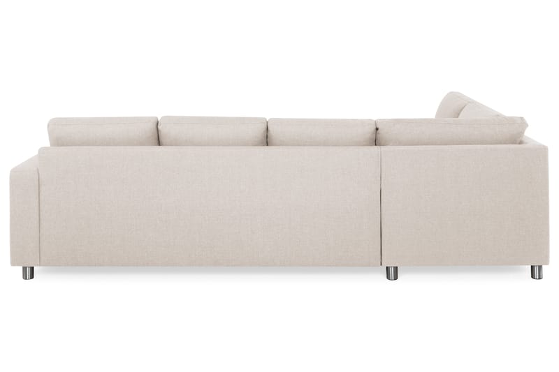 Crazy 4-sits Vänstervänd L-formad Schäslongsoffa i Tyg - Beige - Möbler - Soffa - Divansoffor & schäslongsoffa