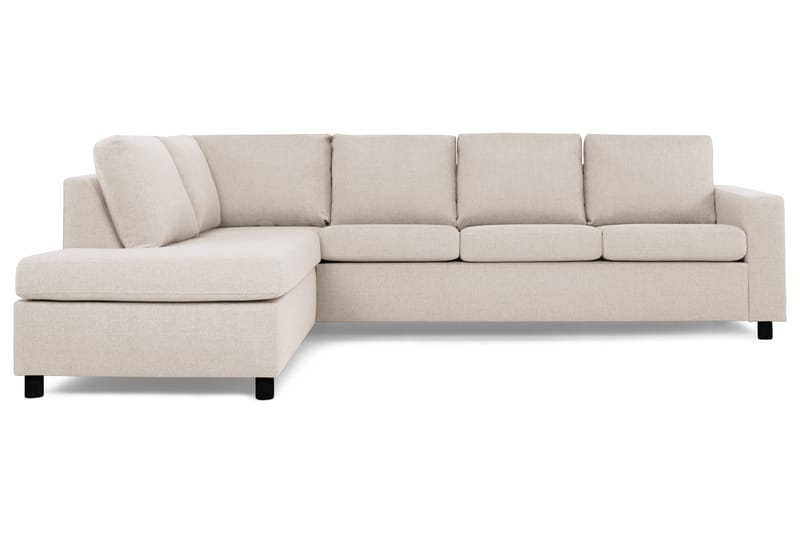Crazy 4-sits Vänstervänd L-formad Schäslongsoffa i Tyg - Beige - Möbler - Soffa - Divansoffor & schäslongsoffa