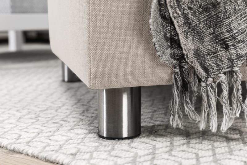 Crazy 4-sits Vänstervänd L-formad Schäslongsoffa i Tyg - Beige - Möbler - Soffa - Divansoffor & schäslongsoffa - 3 sits soffa med divan