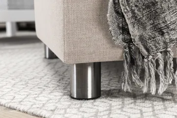 Crazy 4-sits Vänstervänd L-formad Schäslongsoffa i Tyg - Beige - Möbler - Soffa - Divansoffor & schäslongsoffa