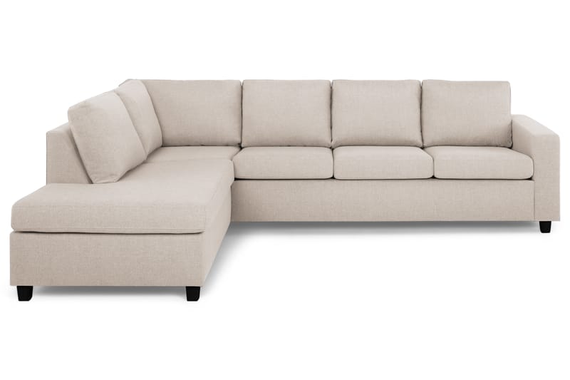 Crazy 4-sits Vänstervänd L-formad Schäslongsoffa i Tyg - Beige - Möbler - Soffa - Divansoffor & schäslongsoffa
