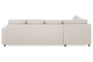 Crazy 4-sits Vänstervänd L-formad Schäslongsoffa i Tyg - Beige - Möbler - Soffa - Divansoffor & schäslongsoffa
