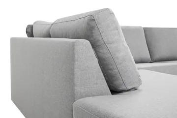 Crazy 4-sits Vänstervänd L-formad Schäslongsoffa i Tyg - Grå - Möbler - Soffa - Divansoffor & schäslongsoffa