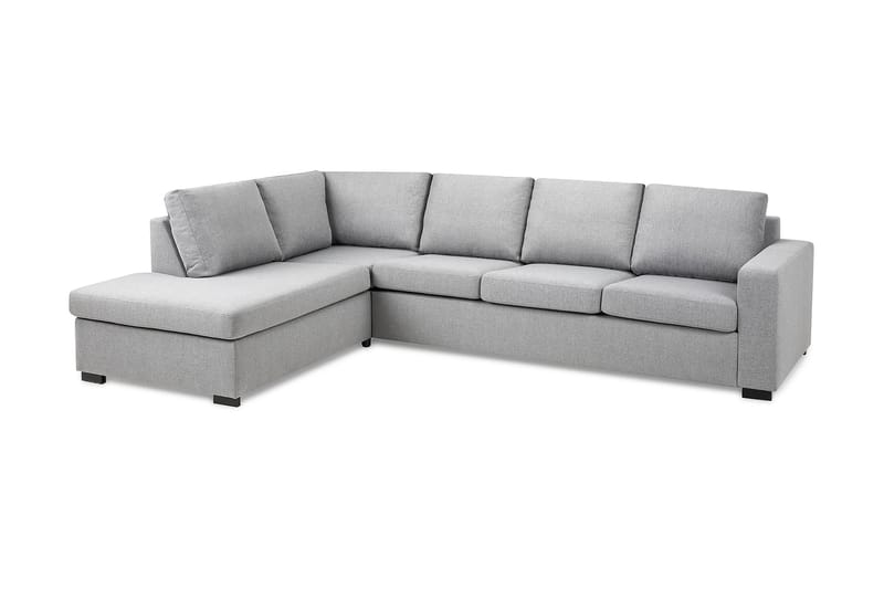 Crazy 4-sits Vänstervänd L-formad Schäslongsoffa i Tyg - Grå - Möbler - Soffa - Divansoffor & schäslongsoffa