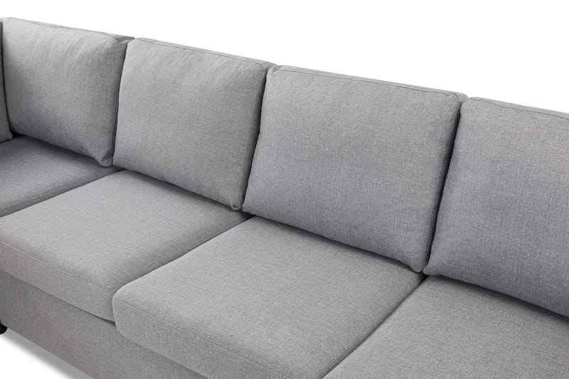 Crazy 4-sits Vänstervänd L-formad Schäslongsoffa i Tyg - Grå - Möbler - Soffa - Divansoffor & schäslongsoffa