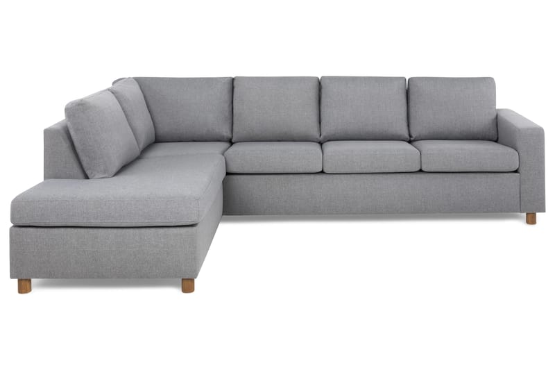 Crazy 4-sits Vänstervänd L-formad Schäslongsoffa i Tyg - Grå - Möbler - Soffa - Divansoffor & schäslongsoffa - 3 sits soffa med divan