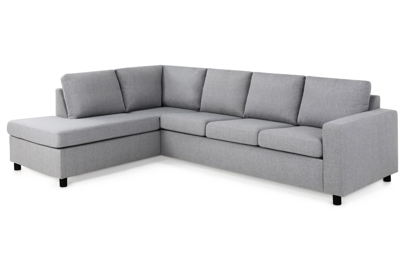 Crazy 4-sits Vänstervänd L-formad Schäslongsoffa i Tyg - Grå - Möbler - Soffa - Divansoffor & schäslongsoffa