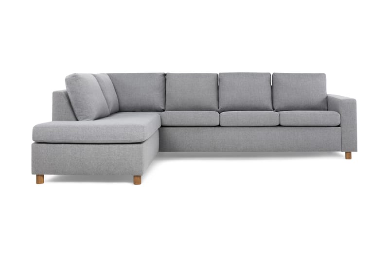 Crazy 4-sits Vänstervänd L-formad Schäslongsoffa i Tyg - Grå - Möbler - Soffa - Divansoffor & schäslongsoffa