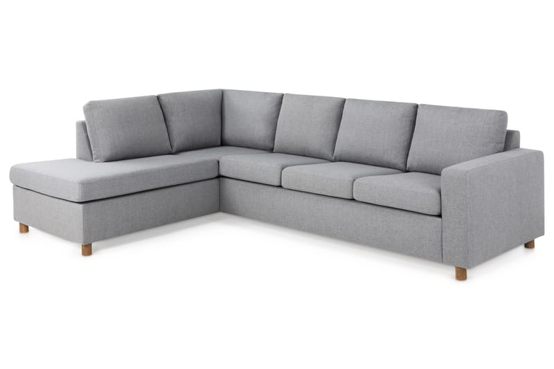Crazy 4-sits Vänstervänd L-formad Schäslongsoffa i Tyg - Grå - Möbler - Soffa - Divansoffor & schäslongsoffa