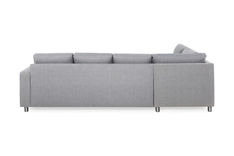 Crazy 4-sits Vänstervänd L-formad Schäslongsoffa i Tyg - Grå - Möbler - Soffa - Divansoffor & schäslongsoffa