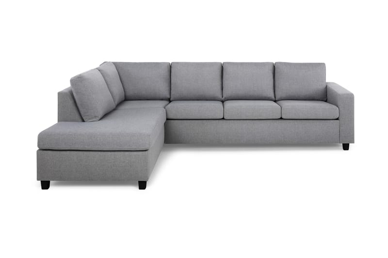 Crazy 4-sits Vänstervänd L-formad Schäslongsoffa i Tyg - Grå - Möbler - Soffa - Divansoffor & schäslongsoffa
