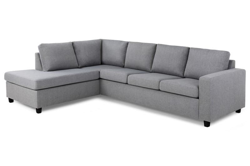 Crazy 4-sits Vänstervänd L-formad Schäslongsoffa i Tyg - Grå - Möbler - Soffa - Divansoffor & schäslongsoffa