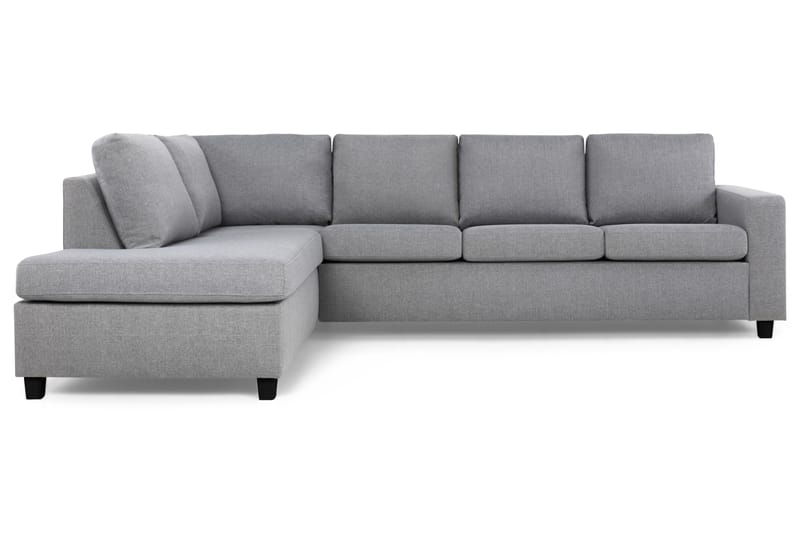 Crazy 4-sits Vänstervänd L-formad Schäslongsoffa i Tyg - Grå - Möbler - Soffa - Divansoffor & schäslongsoffa