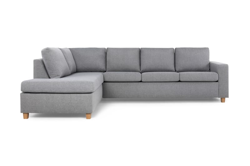 Crazy 4-sits Vänstervänd L-formad Schäslongsoffa i Tyg - Grå - Möbler - Soffa - Divansoffor & schäslongsoffa