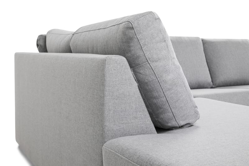 Crazy 4-sits Vänstervänd L-formad Schäslongsoffa i Tyg - Grå - Möbler - Soffa - Divansoffor & schäslongsoffa