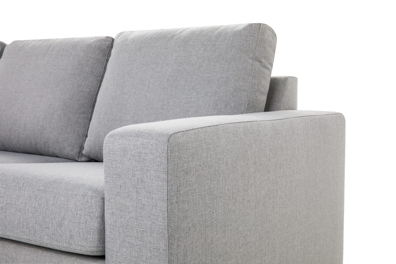 Crazy 4-sits Vänstervänd L-formad Schäslongsoffa i Tyg - Grå - Möbler - Soffa - Divansoffor & schäslongsoffa