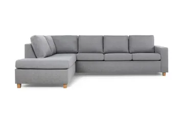 Crazy 4-sits Vänstervänd L-formad Schäslongsoffa i Tyg - Grå - Möbler - Soffa - Divansoffor & schäslongsoffa