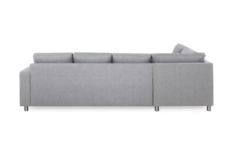 Crazy 4-sits Vänstervänd L-formad Schäslongsoffa i Tyg - Grå - Möbler - Soffa - Divansoffor & schäslongsoffa - 3 sits soffa med divan