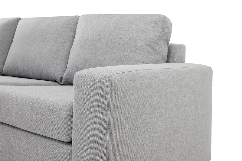 Crazy 4-sits Vänstervänd L-formad Schäslongsoffa i Tyg - Grå - Möbler - Soffa - Divansoffor & schäslongsoffa - 3 sits soffa med divan