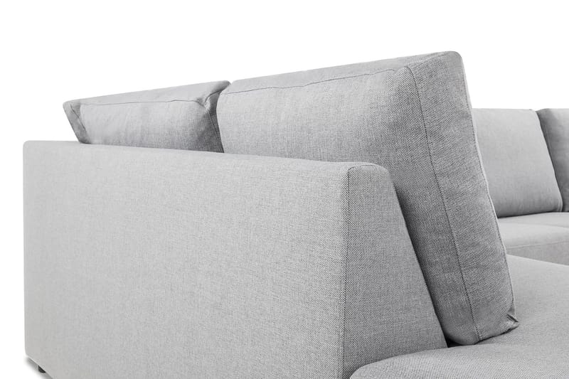 Crazy 4-sits Vänstervänd L-formad Schäslongsoffa i Tyg - Grå - Möbler - Soffa - Divansoffor & schäslongsoffa - 3 sits soffa med divan