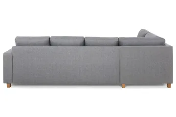 Crazy 4-sits Vänstervänd L-formad Schäslongsoffa i Tyg - Grå - Möbler - Soffa - Divansoffor & schäslongsoffa