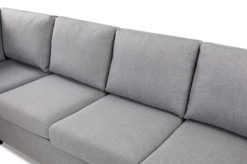 Crazy 4-sits Vänstervänd L-formad Schäslongsoffa i Tyg - Grå - Möbler - Soffa - Divansoffor & schäslongsoffa - 3 sits soffa med divan