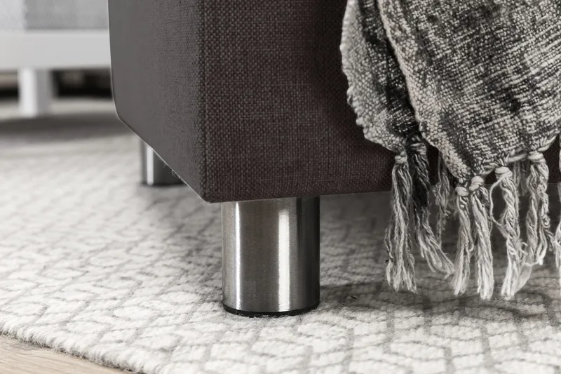 Crazy 4-sits Vänstervänd L-formad Schäslongsoffa i Tyg - Mörkgrå - Möbler - Soffa - Divansoffor & schäslongsoffa - 3 sits soffa med divan