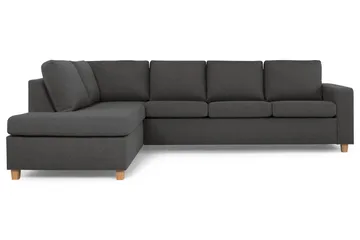 Crazy 4-sits Vänstervänd L-formad Schäslongsoffa i Tyg - Mörkgrå - Möbler - Soffa - Divansoffor & schäslongsoffa