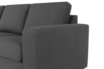Crazy 4-sits Vänstervänd L-formad Schäslongsoffa i Tyg - Mörkgrå - Möbler - Soffa - Divansoffor & schäslongsoffa