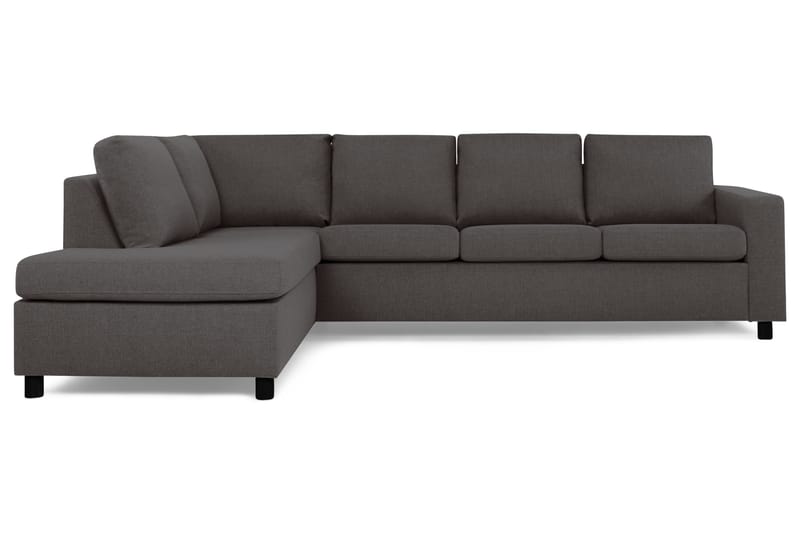 Crazy 4-sits Vänstervänd L-formad Schäslongsoffa i Tyg - Mörkgrå - Möbler - Soffa - Divansoffor & schäslongsoffa