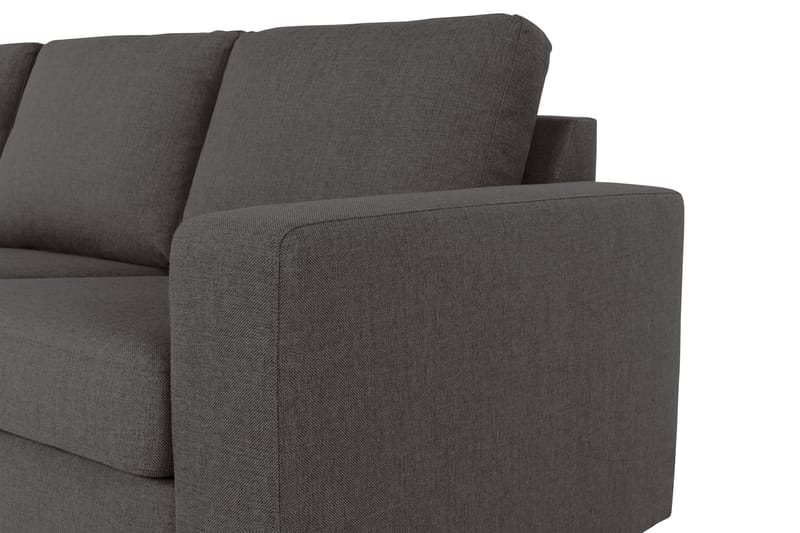 Crazy 4-sits Vänstervänd L-formad Schäslongsoffa i Tyg - Mörkgrå - Möbler - Soffa - Divansoffor & schäslongsoffa