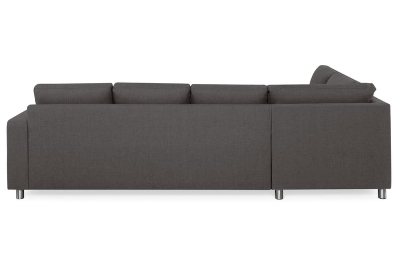 Crazy 4-sits Vänstervänd L-formad Schäslongsoffa i Tyg - Mörkgrå - Möbler - Soffa - Divansoffor & schäslongsoffa