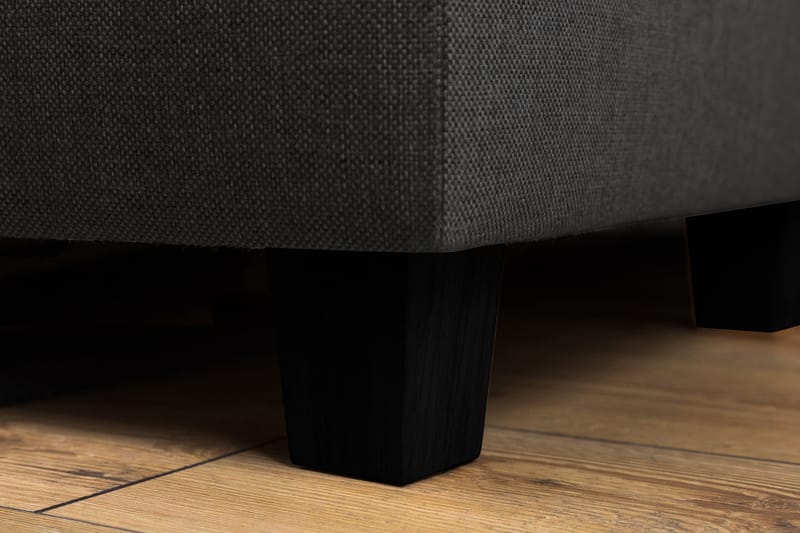 Crazy 4-sits Vänstervänd L-formad Schäslongsoffa i Tyg - Mörkgrå - Möbler - Soffa - Divansoffor & schäslongsoffa - 3 sits soffa med divan