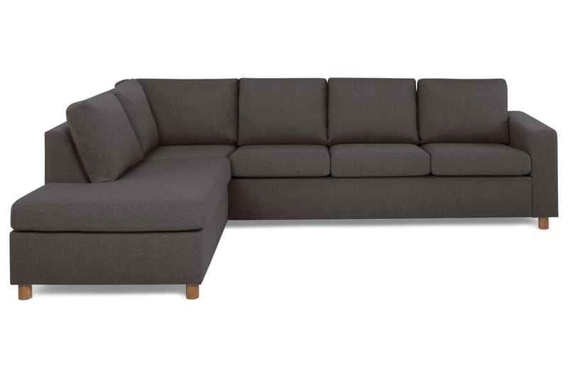 Crazy 4-sits Vänstervänd L-formad Schäslongsoffa i Tyg - Mörkgrå - Möbler - Soffa - Divansoffor & schäslongsoffa