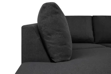 Crazy 4-sits Vänstervänd L-formad Schäslongsoffa i Tyg - Mörkgrå - Möbler - Soffa - Divansoffor & schäslongsoffa