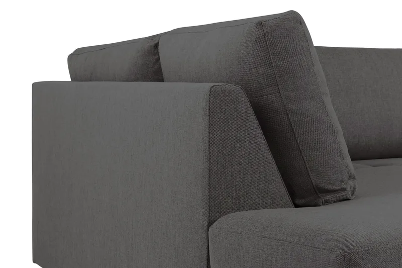 Crazy 4-sits Vänstervänd L-formad Schäslongsoffa i Tyg - Mörkgrå - Möbler - Soffa - Divansoffor & schäslongsoffa - 3 sits soffa med divan
