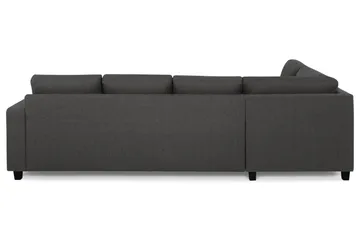 Crazy 4-sits Vänstervänd L-formad Schäslongsoffa i Tyg - Mörkgrå - Möbler - Soffa - Divansoffor & schäslongsoffa