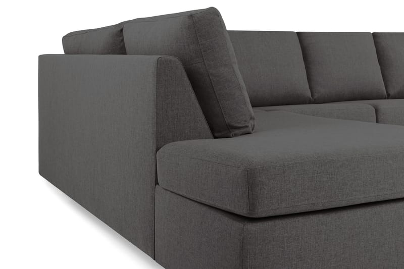 Crazy 4-sits Vänstervänd L-formad Schäslongsoffa i Tyg - Mörkgrå - Möbler - Soffa - Divansoffor & schäslongsoffa - 3 sits soffa med divan