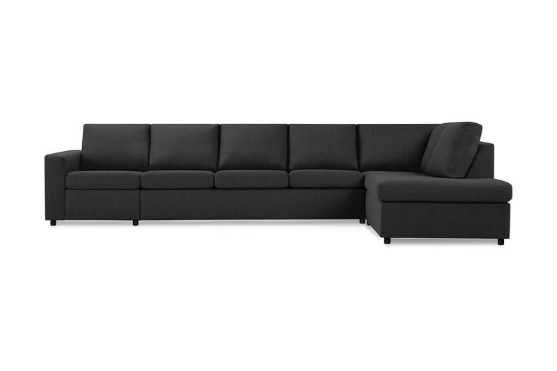 Crazy 5-sits Högervänd L-formad Schäslongsoffa i Tyg - Antracit - Möbler - Soffa - Divansoffor & schäslongsoffa