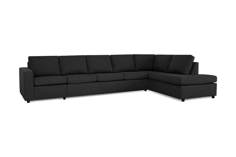 Crazy 5-sits Högervänd L-formad Schäslongsoffa i Tyg - Antracit - Möbler - Soffa - Divansoffor & schäslongsoffa