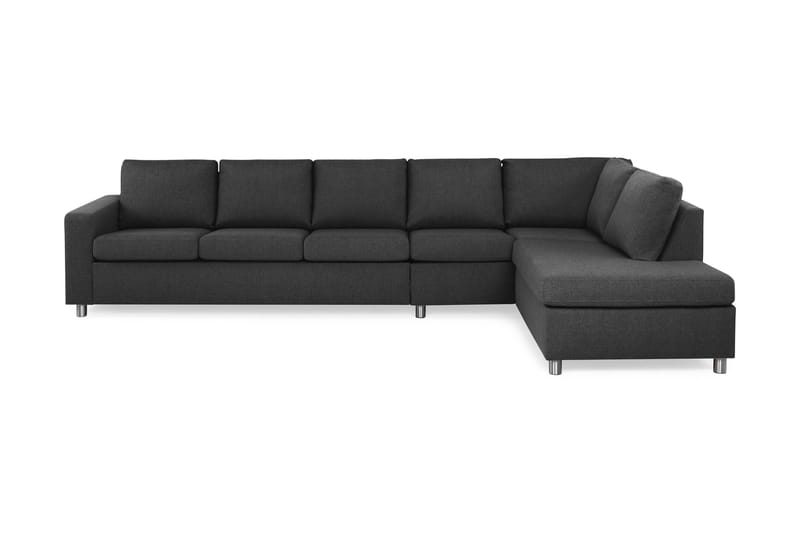 Crazy 5-sits Högervänd L-formad Schäslongsoffa i Tyg - Antracit - Möbler - Soffa - Divansoffor & schäslongsoffa