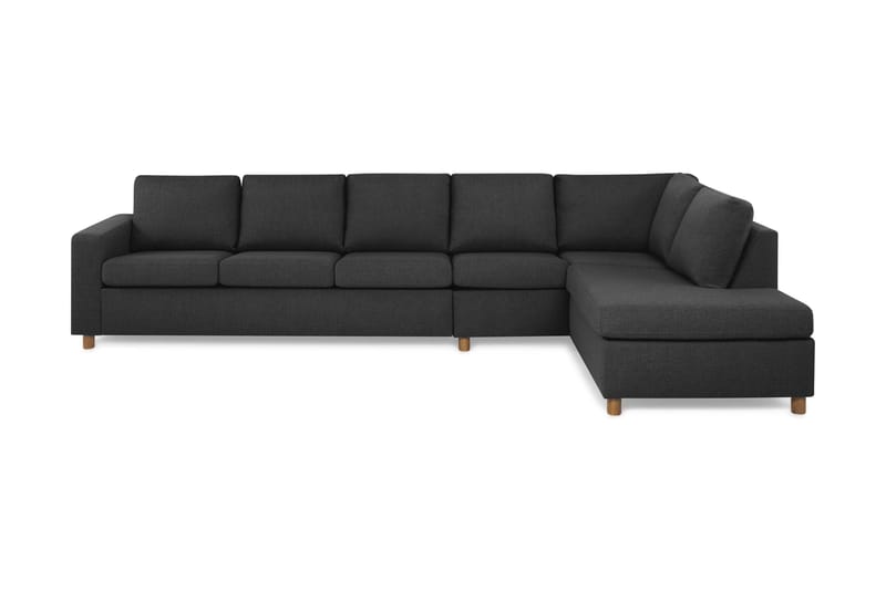 Crazy 5-sits Högervänd L-formad Schäslongsoffa i Tyg - Antracit - Möbler - Soffa - Divansoffor & schäslongsoffa