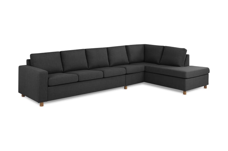 Crazy 5-sits Högervänd L-formad Schäslongsoffa i Tyg - Antracit - Möbler - Soffa - Divansoffor & schäslongsoffa