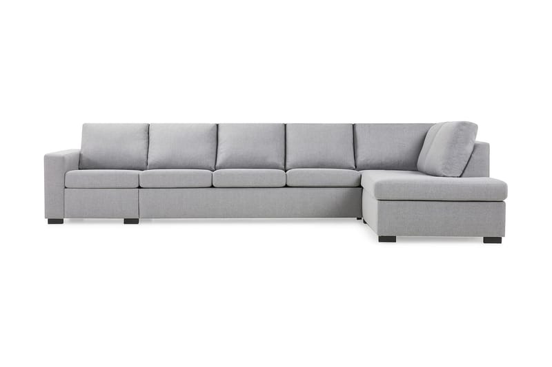 Crazy 5-sits Högervänd L-formad Schäslongsoffa i Tyg - Grå - Möbler - Soffa - Divansoffor & schäslongsoffa