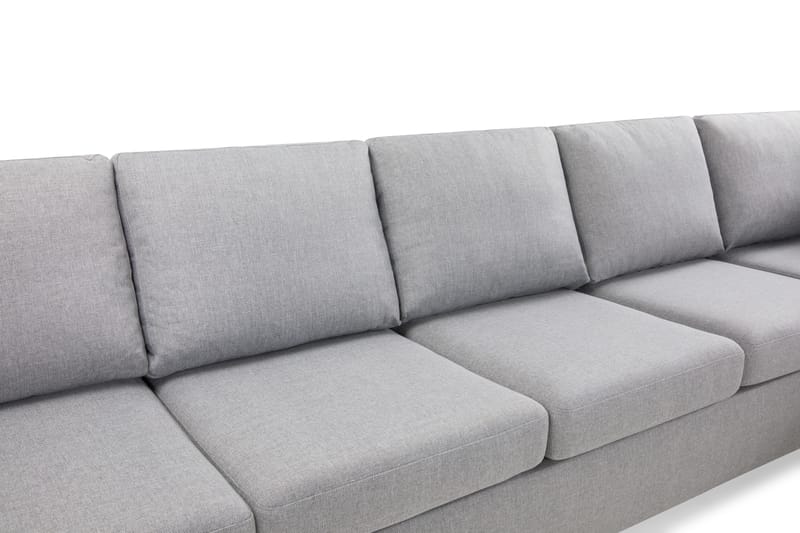 Crazy 5-sits Högervänd L-formad Schäslongsoffa i Tyg - Grå - Möbler - Soffa - Divansoffor & schäslongsoffa