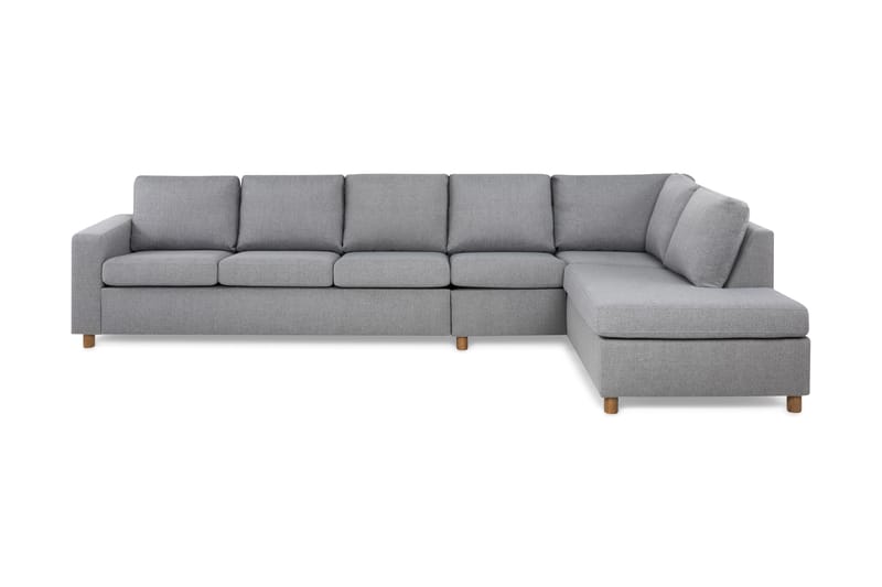 Crazy 5-sits Högervänd L-formad Schäslongsoffa i Tyg - Grå - Möbler - Soffa - Divansoffor & schäslongsoffa