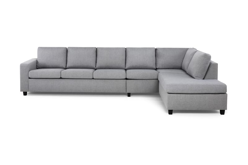 Crazy 5-sits Högervänd L-formad Schäslongsoffa i Tyg - Grå - Möbler - Soffa - Divansoffor & schäslongsoffa - 4 sits soffa med divan