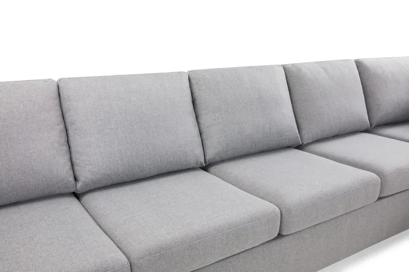 Crazy 5-sits Högervänd L-formad Schäslongsoffa i Tyg - Grå - Möbler - Soffa - Divansoffor & schäslongsoffa - 4 sits soffa med divan